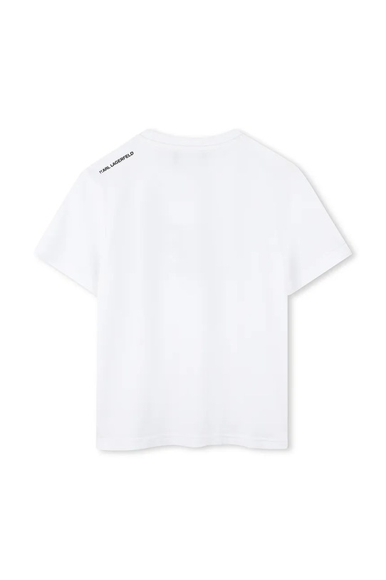 Karl Lagerfeld tricou de bumbac pentru copii Z30435.114.150 alb SS25