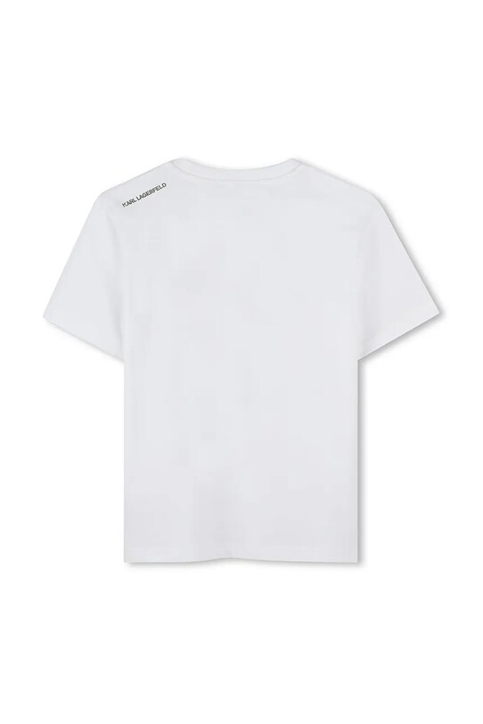 Дитяча бавовняна футболка Karl Lagerfeld Z30437.162.174 білий SS25