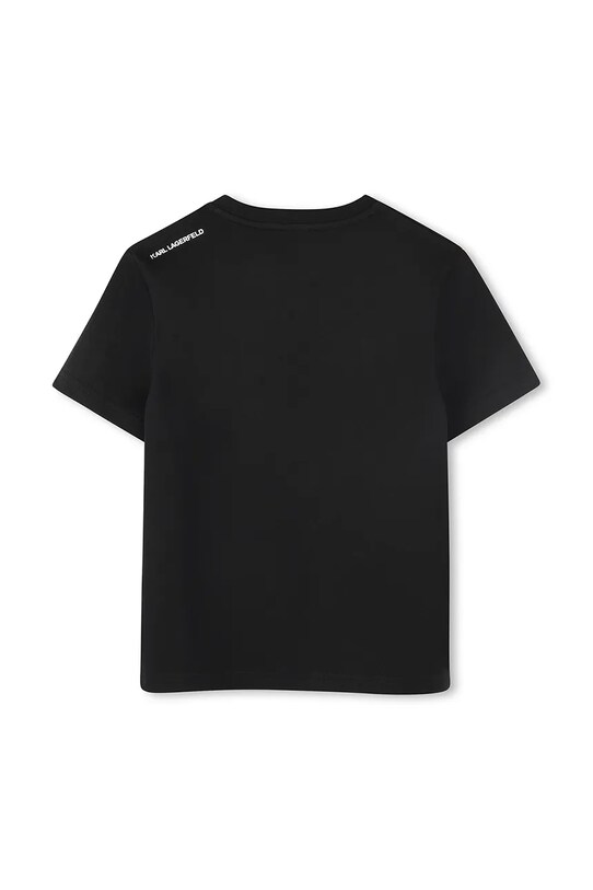 Детская хлопковая футболка Karl Lagerfeld Z30438.114.150 чёрный SS25