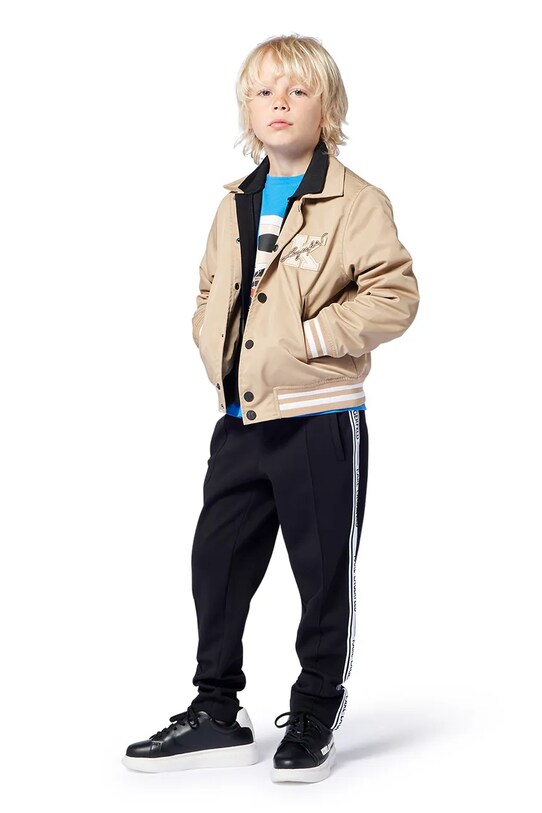 Detské bavlnené tričko Karl Lagerfeld Z30438.162.174 modrá