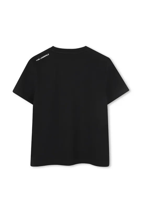 Băieți Karl Lagerfeld tricou de bumbac pentru copii Z30439.86.108 negru