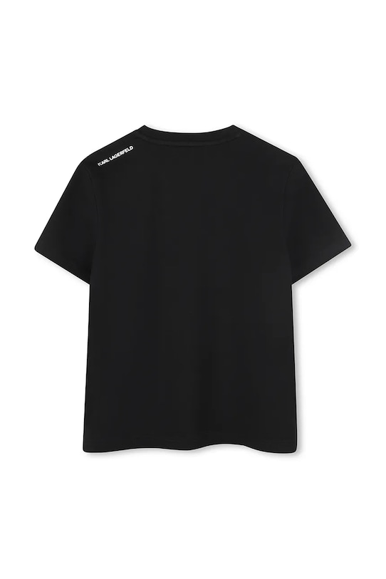 Мальчик Детская хлопковая футболка Karl Lagerfeld Z30439.114.150 чёрный
