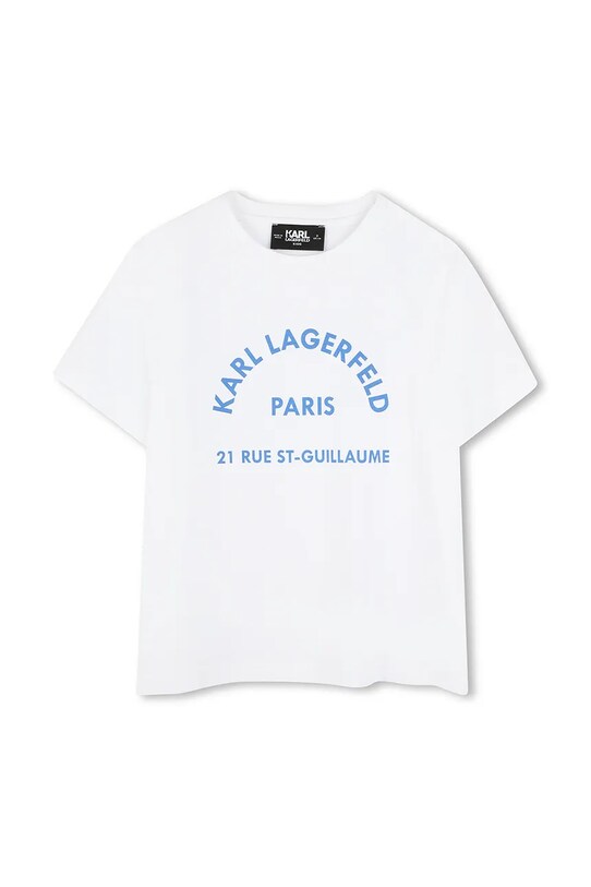 Детская хлопковая футболка Karl Lagerfeld хлопок белый Z30439.162.174