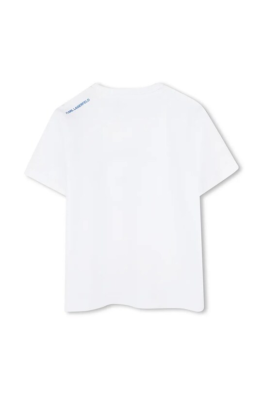 Детская хлопковая футболка Karl Lagerfeld Z30439.162.174 белый SS25