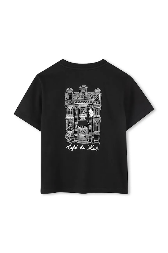 Băieți Karl Lagerfeld tricou de bumbac pentru copii Z30440.162.174 negru