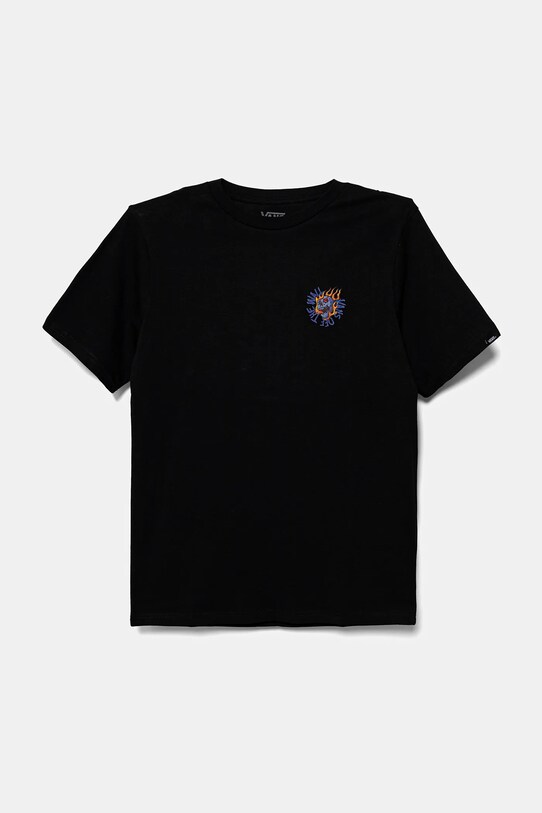 Dětské bavlněné tričko Vans Vortex kulatý černá VN000MKHBLK1