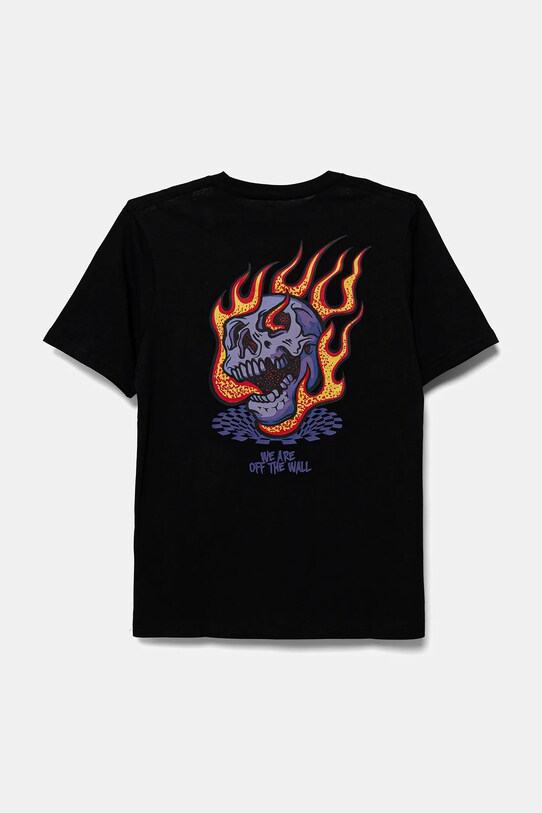 Dětské bavlněné tričko Vans Vortex VN000MKHBLK1 černá SS25