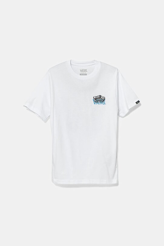 Vans t-shirt bawełniany dziecięcy Old Skool nadruk biały VN000MKUWHT1