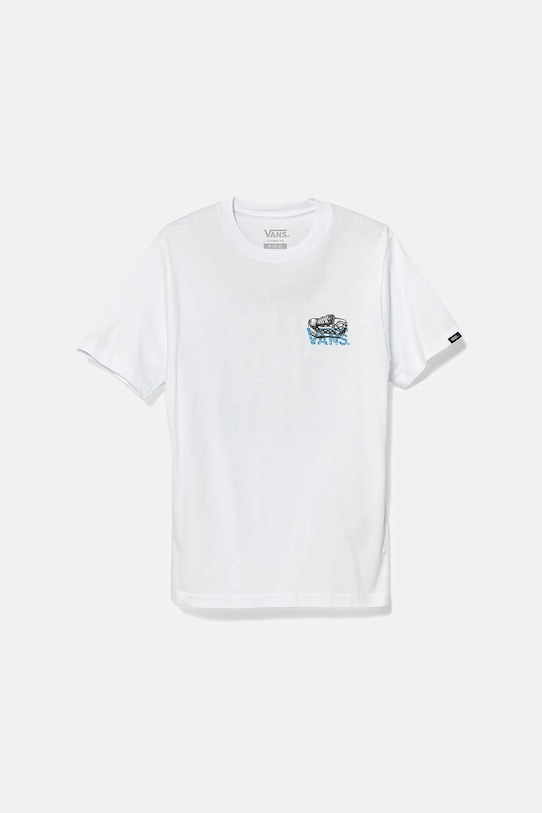 Vans tricou de bumbac pentru copii Old Skool print alb VN000MKUWHT1