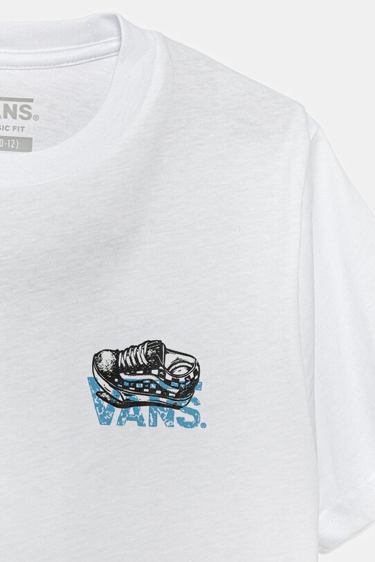 Chłopiec Vans t-shirt bawełniany dziecięcy Old Skool VN000MKUWHT1 biały