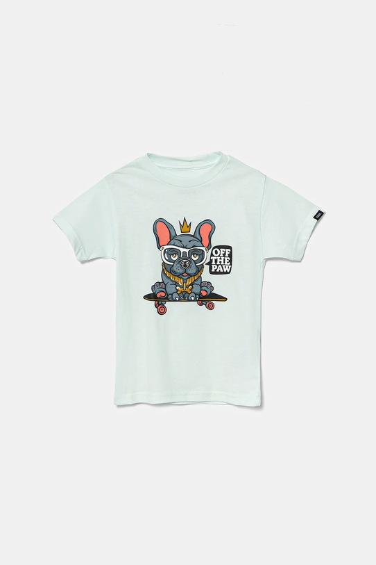 Detské bavlnené tričko Vans Pawtastic bavlna zelená VN000MMTRNE1