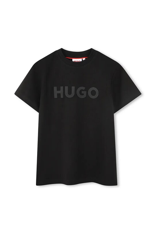 Детская хлопковая футболка HUGO хлопок чёрный G00333.102.108