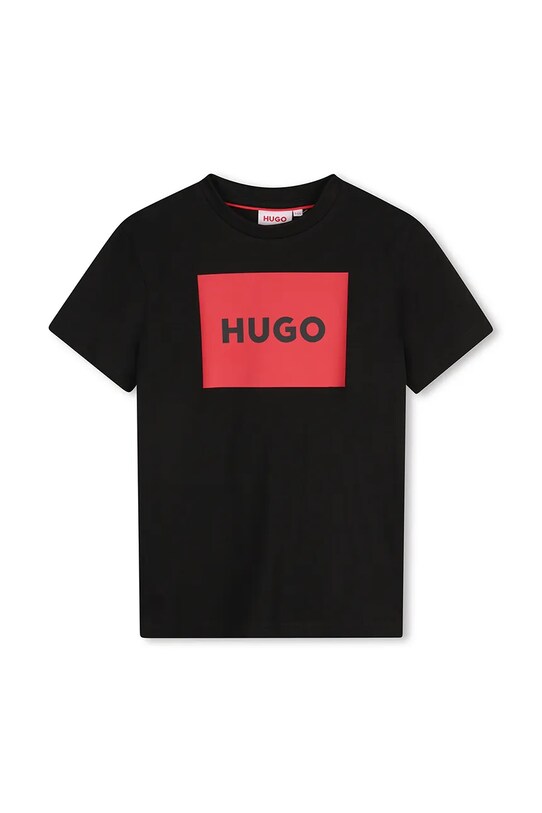 HUGO tricou de bumbac pentru copii print negru G00334.102.108