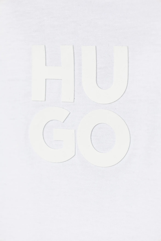 Chłopiec HUGO t-shirt bawełniany dziecięcy G00335.102.108 biały