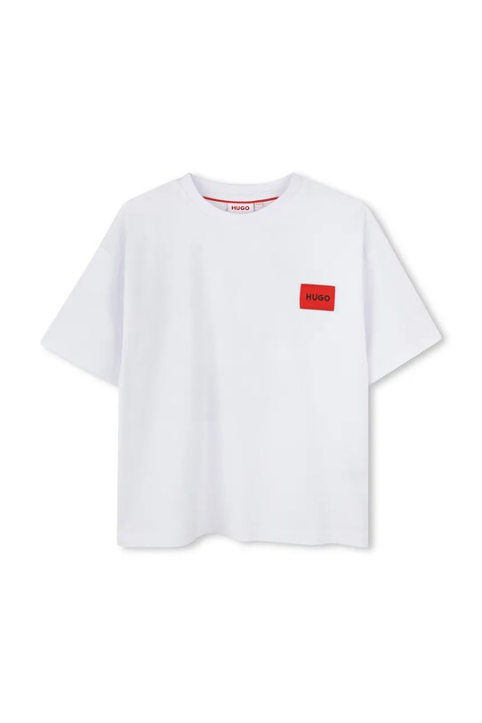 HUGO tricou de bumbac pentru copii G00345.102.108 alb SS25