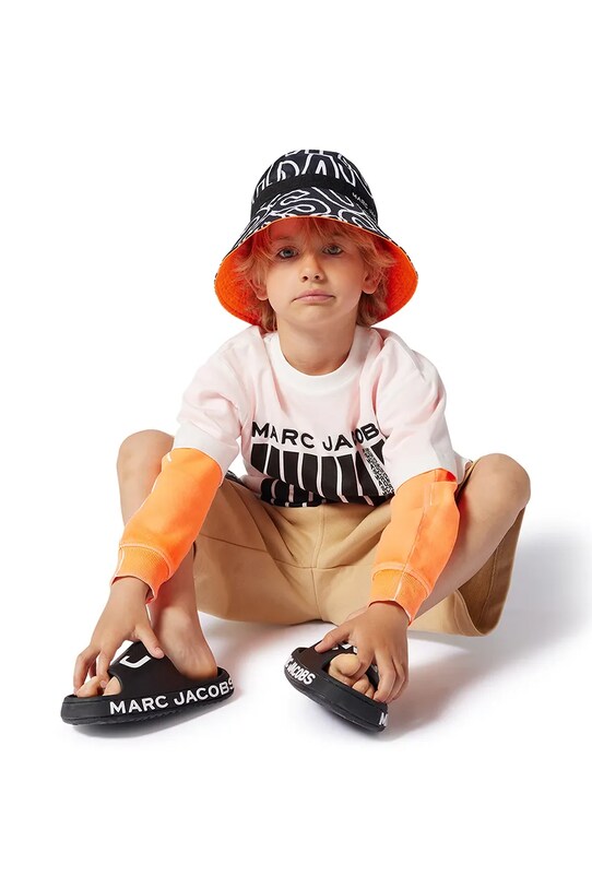 Παιδικό βαμβακερό μπλουζάκι Marc Jacobs λευκό W60451.86.108