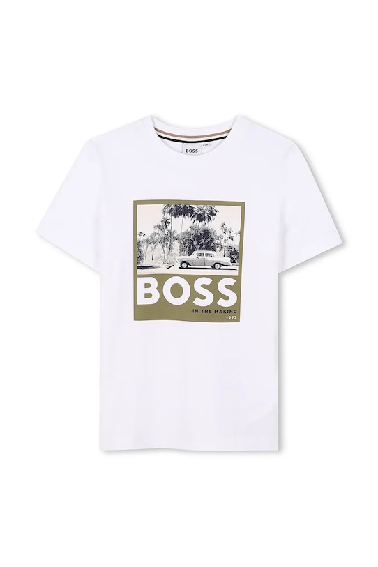 BOSS t-shirt in cotone per bambini J52032.162.174 bianco SS25