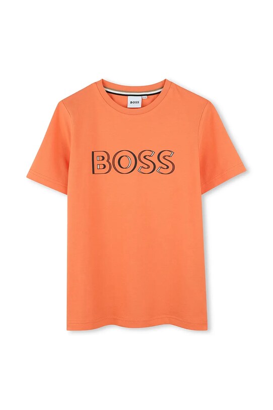 BOSS tricou de bumbac pentru copii J52034.102.108 portocaliu SS25