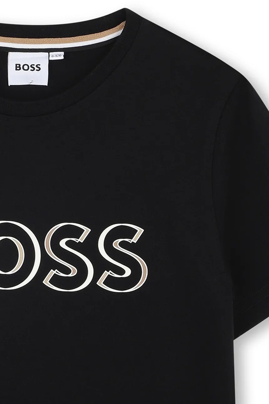 Chłopiec BOSS t-shirt bawełniany dziecięcy J52034.102.108 czarny