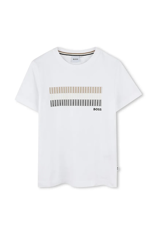BOSS tricou de bumbac pentru copii J52035.162.174 alb SS25