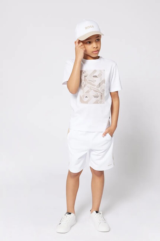 BOSS tricou de bumbac pentru copii print alb J52036.162.174