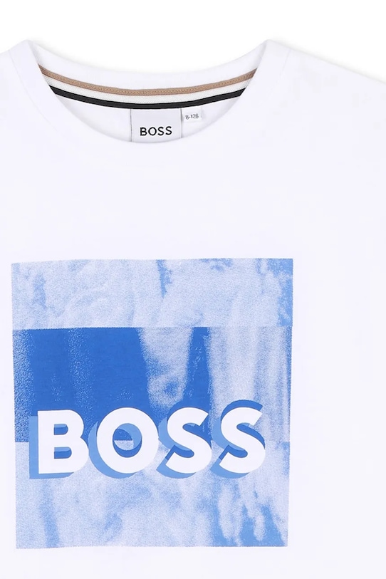 BOSS t-shirt bawełniany dziecięcy biały J52044.114.150