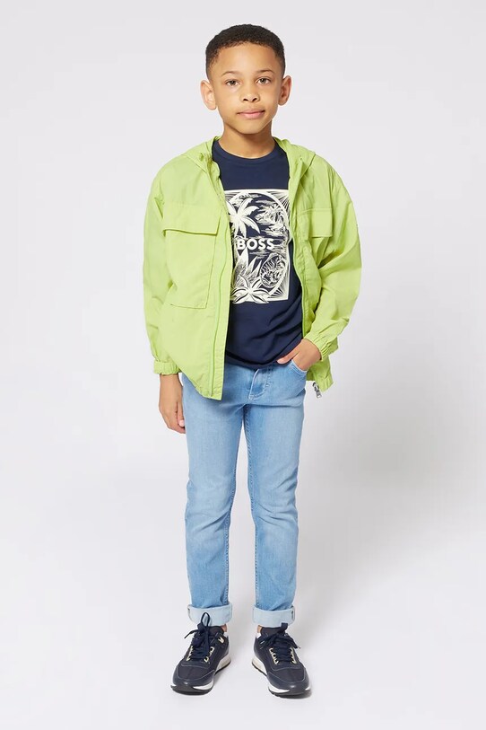 BOSS t-shirt in cotone per bambini blu navy J52050.162.174