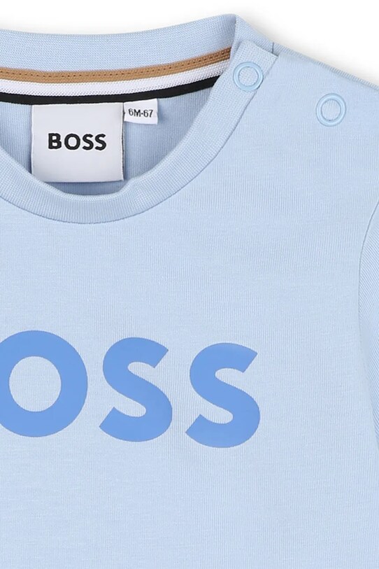 Chlapec Detské bavlnené tričko BOSS J52105.67.81 modrá
