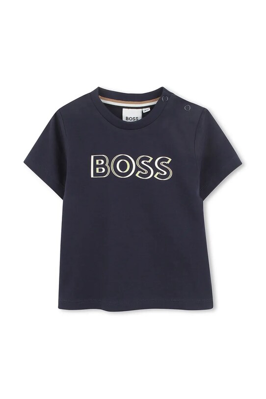 Детская хлопковая футболка BOSS хлопок тёмно-синий J52107.67.81
