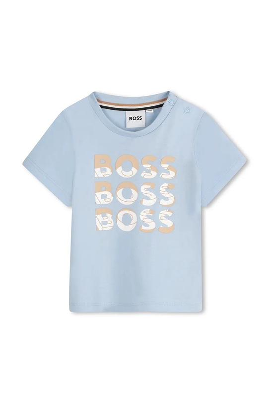 BOSS tricou din bumbac pentru bebeluși print albastru J52113.67.81