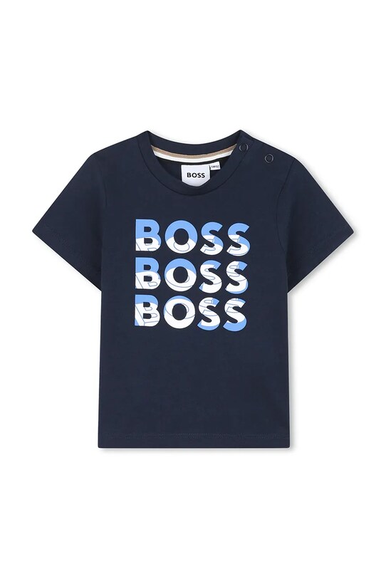 BOSS tricou din bumbac pentru bebeluși print bleumarin J52113.67.81