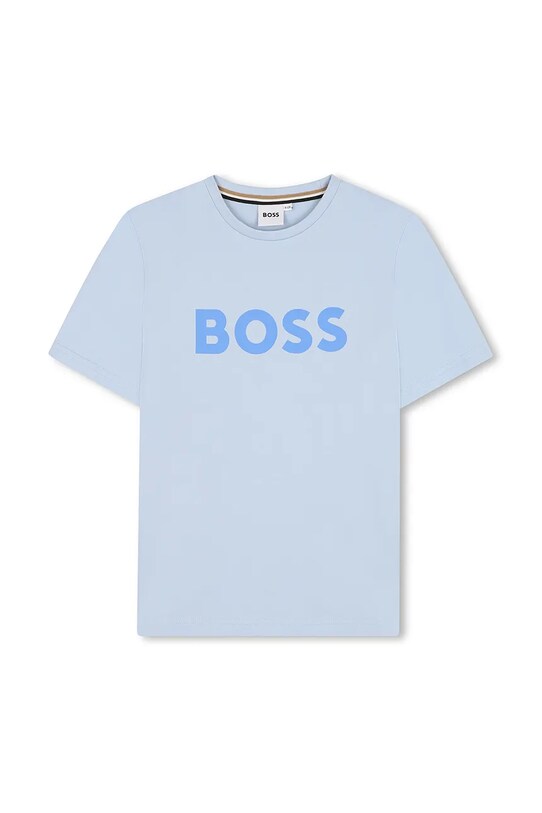 Дитяча бавовняна футболка BOSS бавовна блакитний J52030.114.150