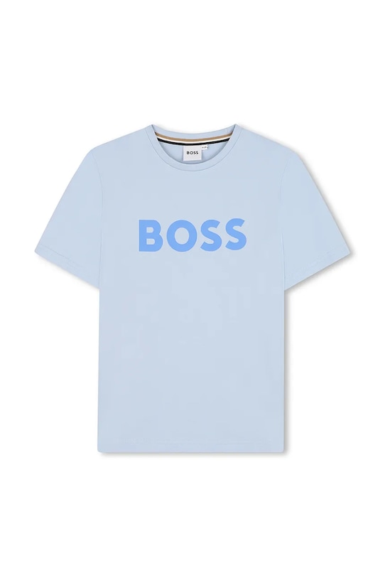 Детская хлопковая футболка BOSS хлопок голубой J52030.162.174