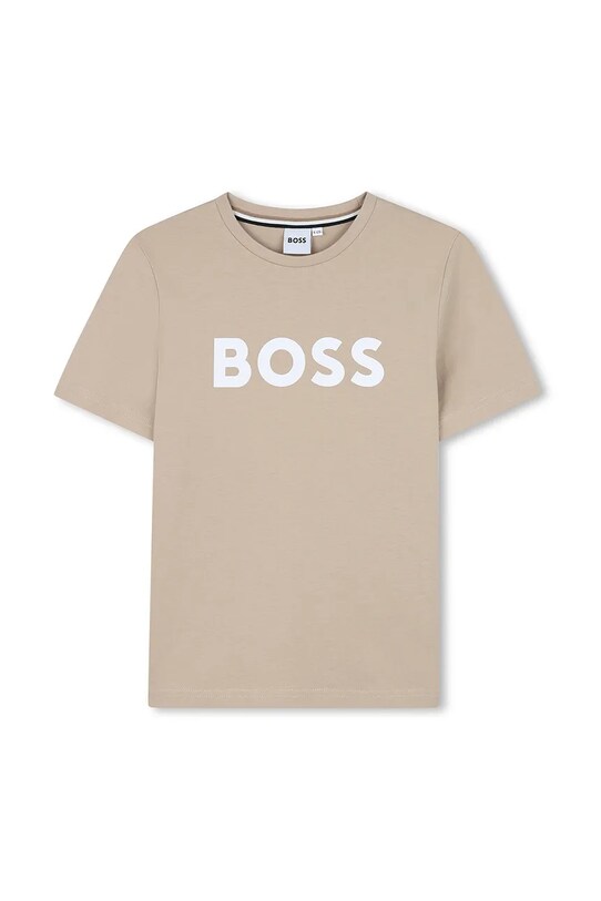 BOSS tricou de bumbac pentru copii print bej J52030.162.174
