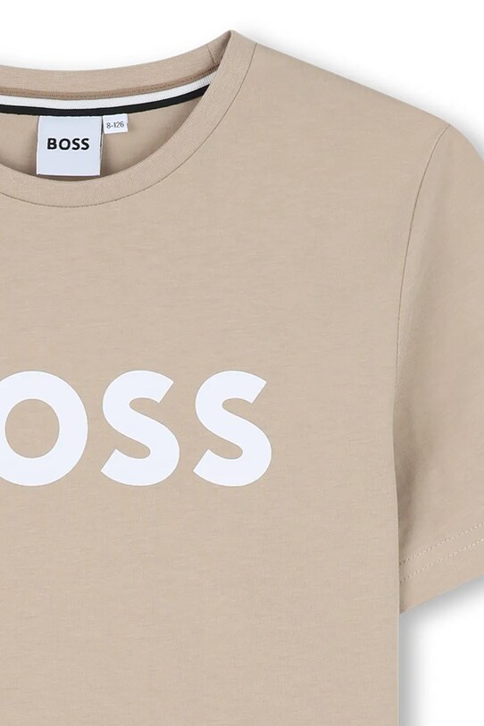 Băieți BOSS tricou de bumbac pentru copii J52030.162.174 bej