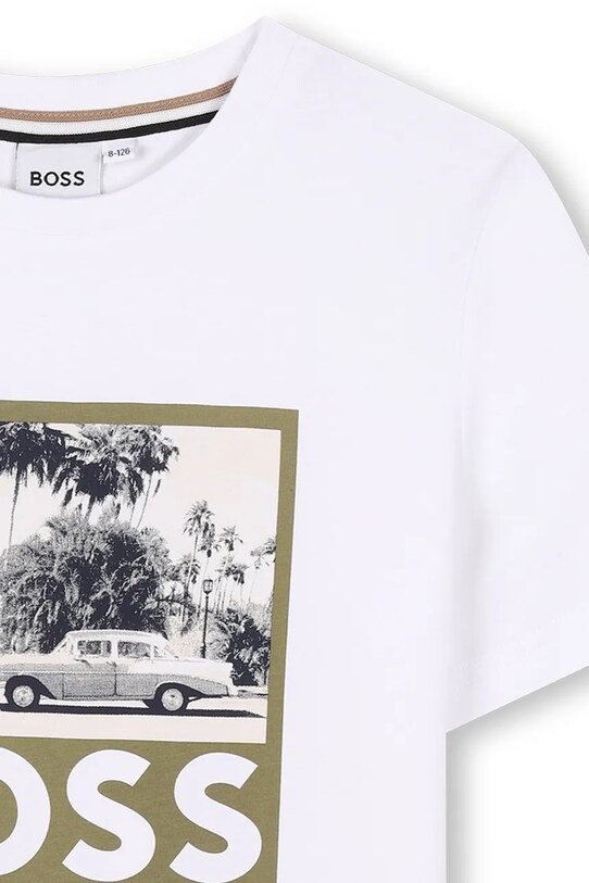 BOSS t-shirt bawełniany dziecięcy biały J52032.102.108