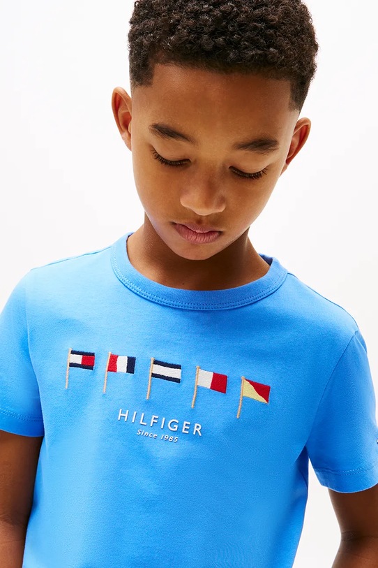 Dječja pamučna majica kratkih rukava Tommy Hilfiger KB0KB09532.116.122.PPYA