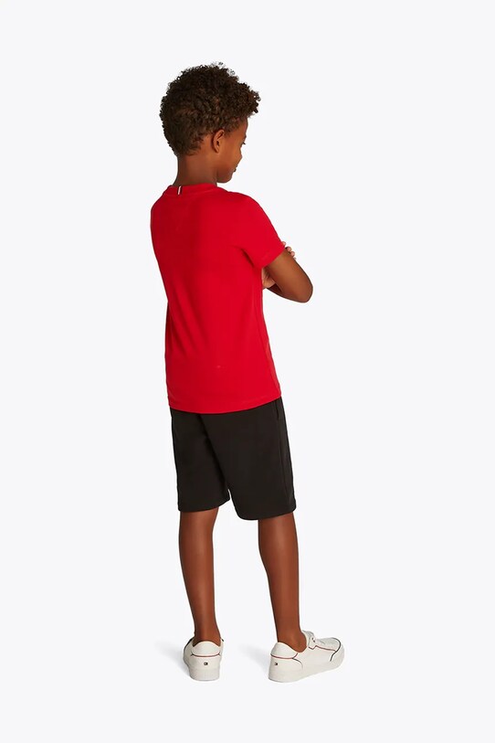 Tommy Hilfiger tricou de bumbac pentru copii rosu KB0KB09536.116.122.PPYA