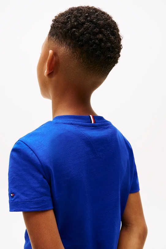 Dječaci Dječja pamučna majica kratkih rukava Tommy Hilfiger KB0KB09536.116.122.PPYA ljubičasta