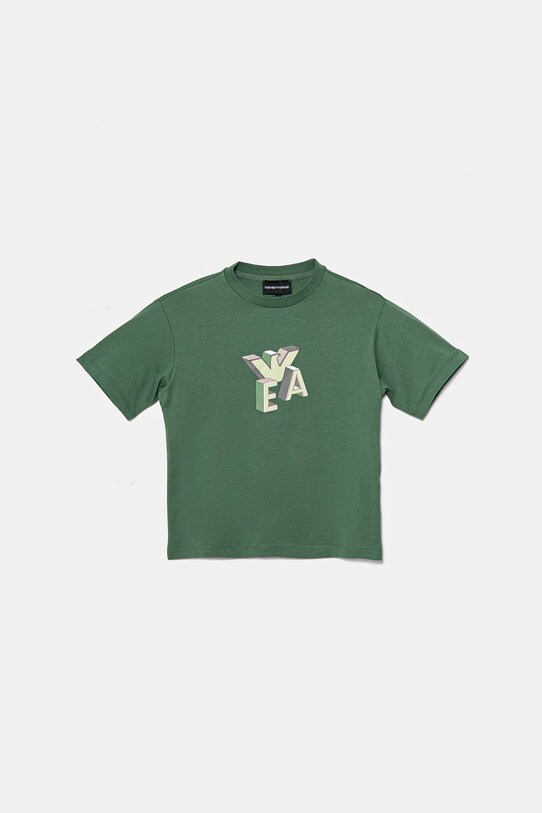 Emporio Armani t-shirt bawełniany dziecięcy 2-pack EB000318.AF13913 beżowy SS25