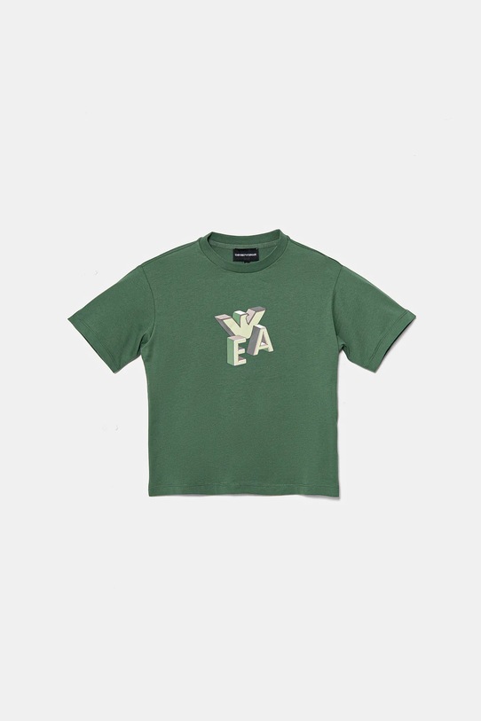 Emporio Armani tricou de bumbac pentru copii 2-pack EB000318.AF13913 bej SS25