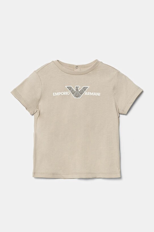 Детская хлопковая футболка Emporio Armani 3 шт бежевый EB000380.AF13913