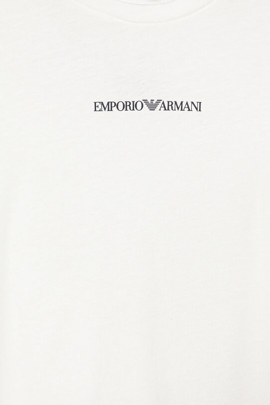 Chłopiec Emporio Armani t-shirt bawełniany dziecięcy EB000421.AF15013 biały