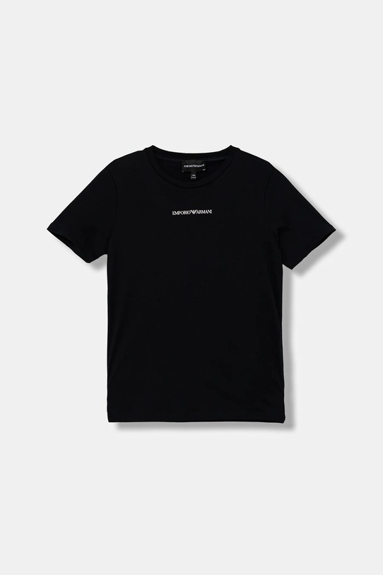 Emporio Armani t-shirt bawełniany dziecięcy nadruk granatowy EB000421.AF15013