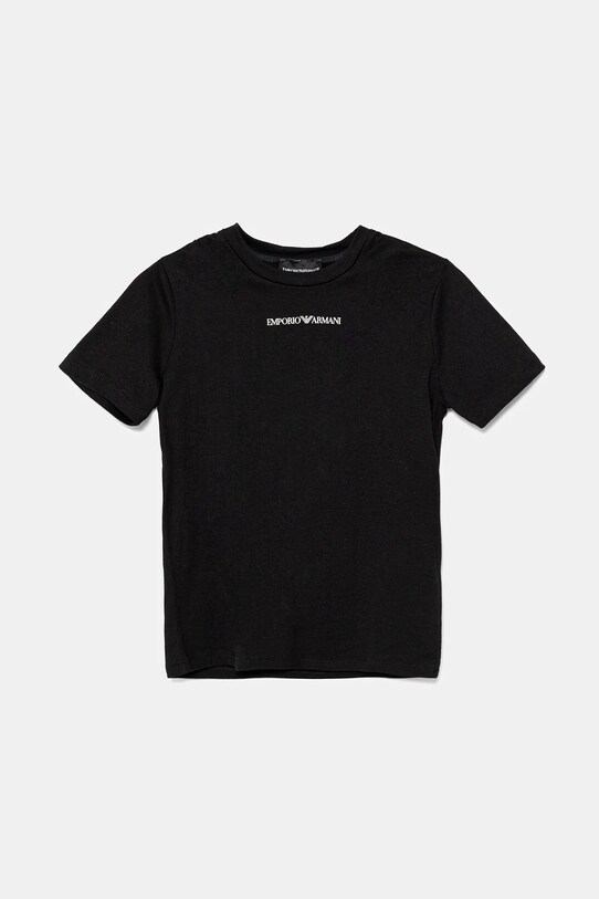 Детская хлопковая футболка Emporio Armani хлопок чёрный EB000421.AF15013