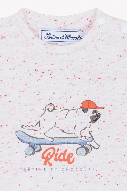 BIMBO Tartine et Chocolat maglietta in cotone neonati CA10031.67.74 arancione