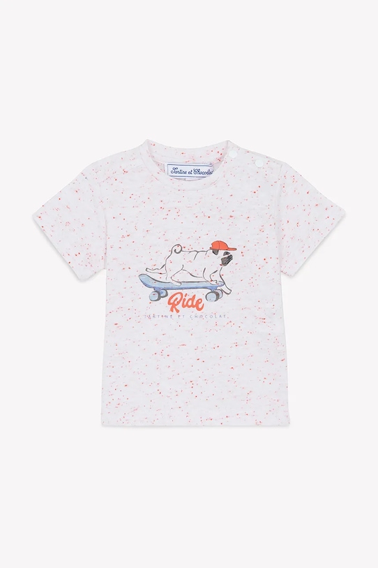 Tartine et Chocolat maglietta in cotone neonati CA10031.80.94 arancione SS25