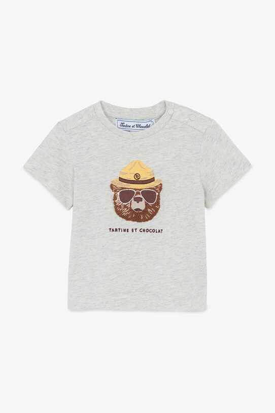 Tartine et Chocolat t-shirt bawełniany niemowlęcy nadruk zielony CA10051.80.94