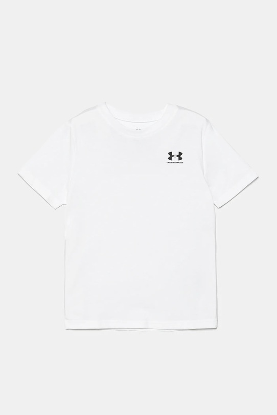 Under Armour tricou copii SPORTSTYLE LC SS print alb 1389962