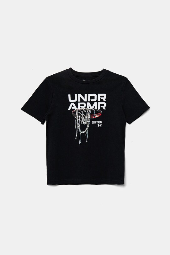 Dětské tričko Under Armour Hoops Net SS kulatý černá 1389991
